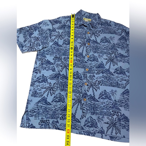 Kahala 100% silk Hawaiian style button down shirt men’s size L - Picture 4 of 8